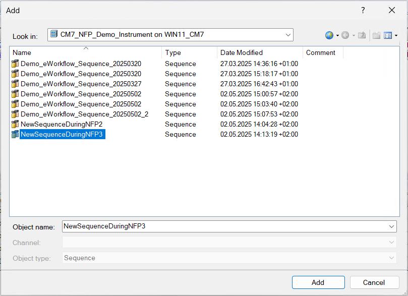 Figure 17 - Thermo Chromeleon 7 – add Sequence Queue