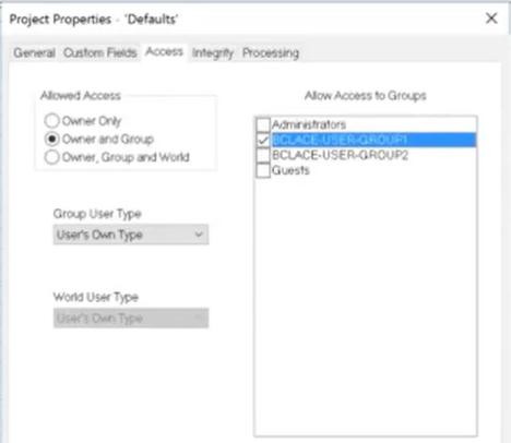 Figure 20 - Waters Empower – SecureSync - Access to Project configuration