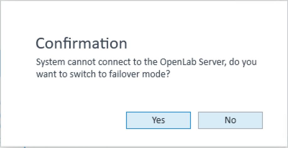 Figure 4 - Agilent OpenLab CDS – activate failover mode